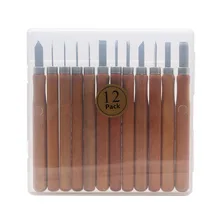 12 шт. сплав сталь резьба по дереву нож резьбы Набор ножей инструменты DIY узкий скребок для начинающих