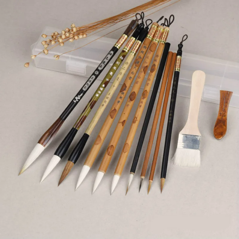 Chinese Calligraphy Brushes Pen Traditional Chinese Painting Brush Set Landscape Watercolor Painting Claborate-style Painting цена Chinese Calligraphy Brushes Pen Traditional Chinese Painting Brush Set Landscape Watercolor Painting Claborate-style Painting цены онлайн