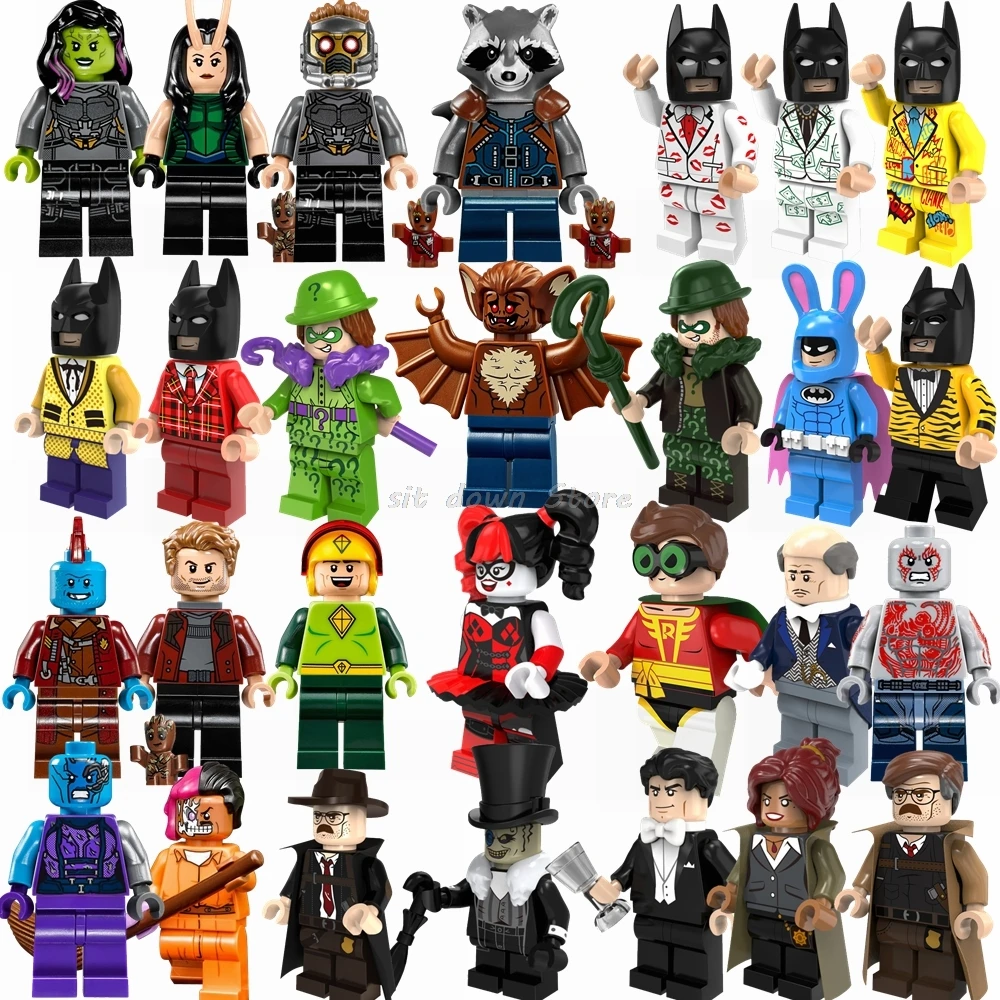 

Legoing Marvel Avengers Superheroes figures Batman Rocket Raccoon Riddler Model Building Blocks Toys for Children Legoing TOYS