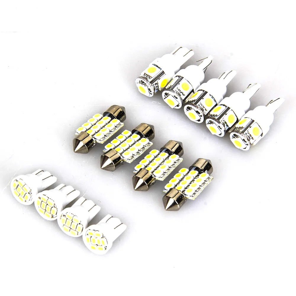 

CARCHET 13 pcs Xenon LED Lights Interior Package T10 & 31mm Map Dome License Plate Car license plate lights