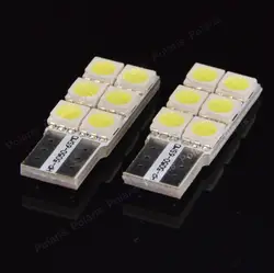 2 шт. высокое качество T10 6 SMD 5050 W5W нет электрод автоматического светодио дный автомобиля Подсветка салона Клин двери Инструмент Сторона