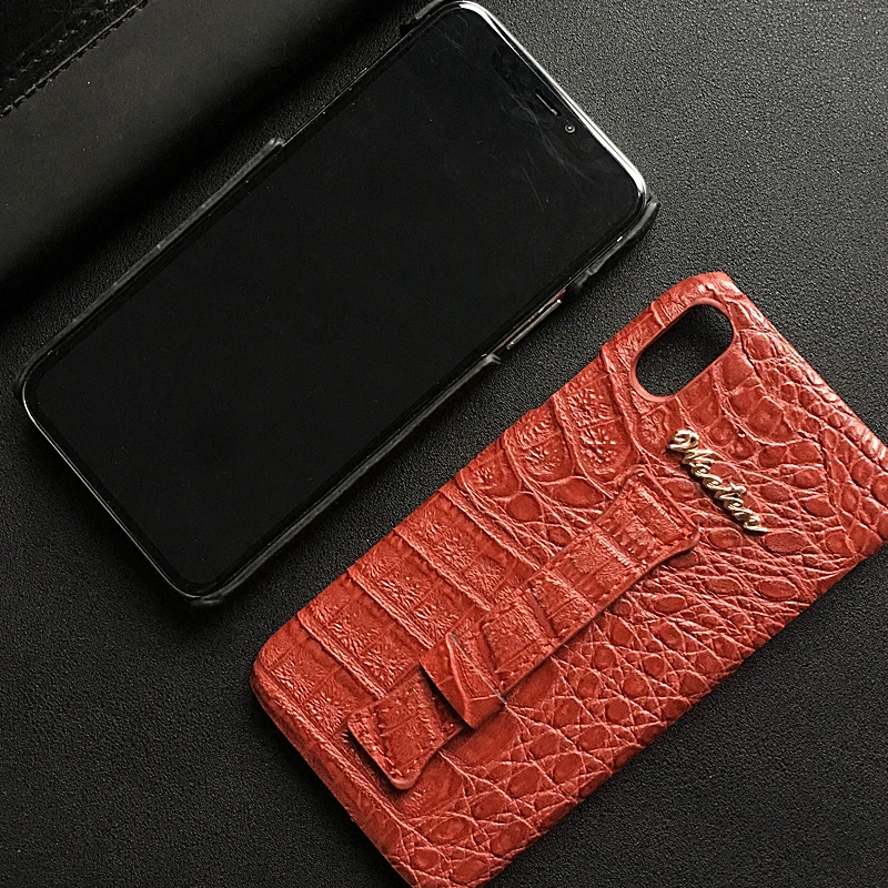 Чехол из искусственной кожи крокодила на запястье для iPhone 11 Pro 6s 6 7 8 Plus X XS Max XR с ремешком на руку, Твердый Чехол для Airpods