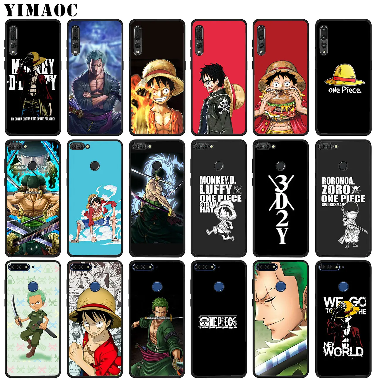 YIMAOC ZORO One Piece Monkey D Luffy Мягкий силиконовый чехол для Huawei P20 Pro P10 P9 P8 Lite Mini 2017 P Smart Z 2019 TPU