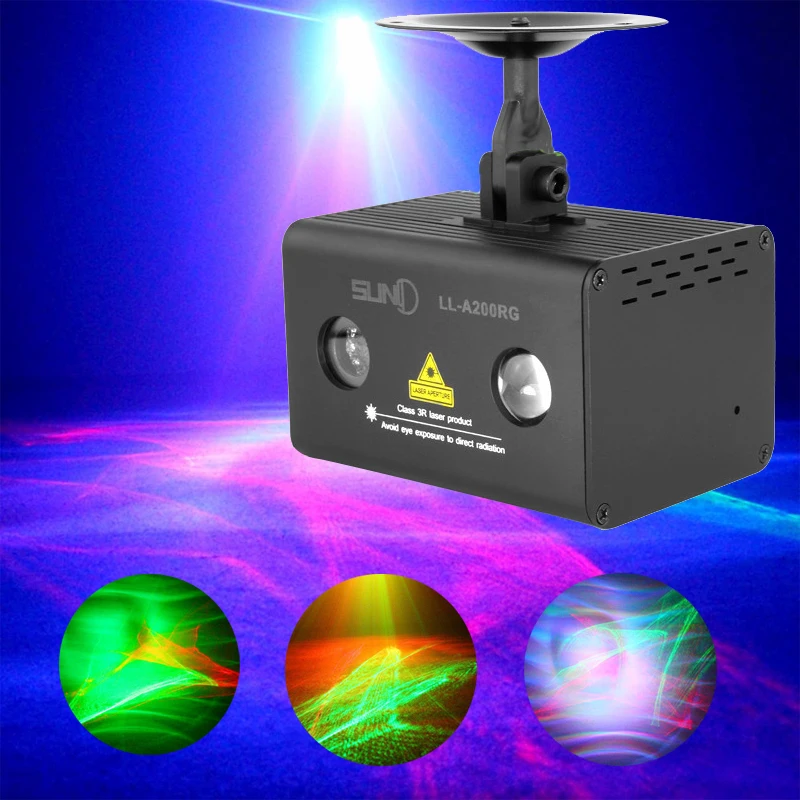 

RGB Aurora Laser Projector Disco Light Stage Lighting Effect RB LED Water Wave lumiere Xmas Home DJ Disco Club Party Lights