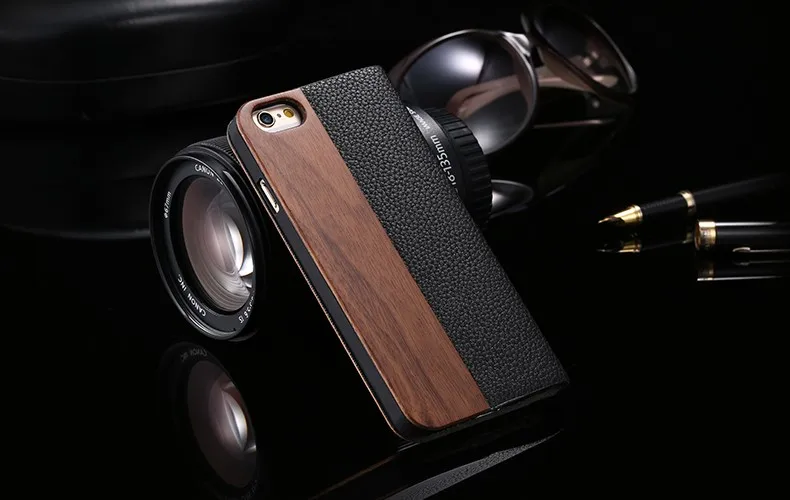 Бамбуковый натуральный деревянный ящик для iPhone 11 Pro Max X XS XR 8 7 6 6S Plus samsung Galaxy S10 S9 S8 S7 Edge откидной кожаный чехол