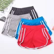 Besgo для женщин Йога шорты с эластичным поясом боковые полосы свободные Простые Спортивные мужские шорты удобные Бег Велоспорт Спортивная одежда