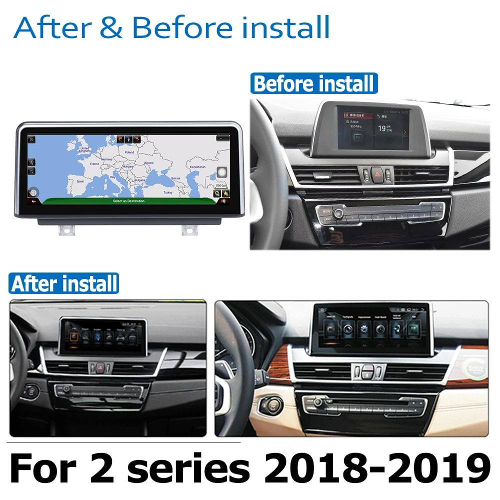 Perfect Android 8.0 up Car GPS Navi Screen For BMW 2 Series 2018~2019 Multimedia Recorder BT WIFI Google 2+32G RAM IPS Screen 2