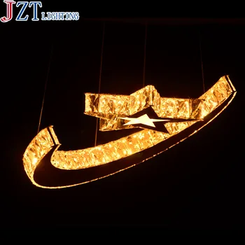 

M Concise And Fashionable K9 Crystal Stars And Moon Pendant Light 5730 Led Patch Light Source Personality Lampfor Coffee Bar