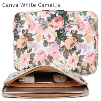 Бренд Kayond чехол для ноутбука 11,12, 13,14, 1", 15,6", 17 дюймов, сумка для MacBook Air Pro 13,", 15,4 Прямая поставка - Цвет: White Camellia