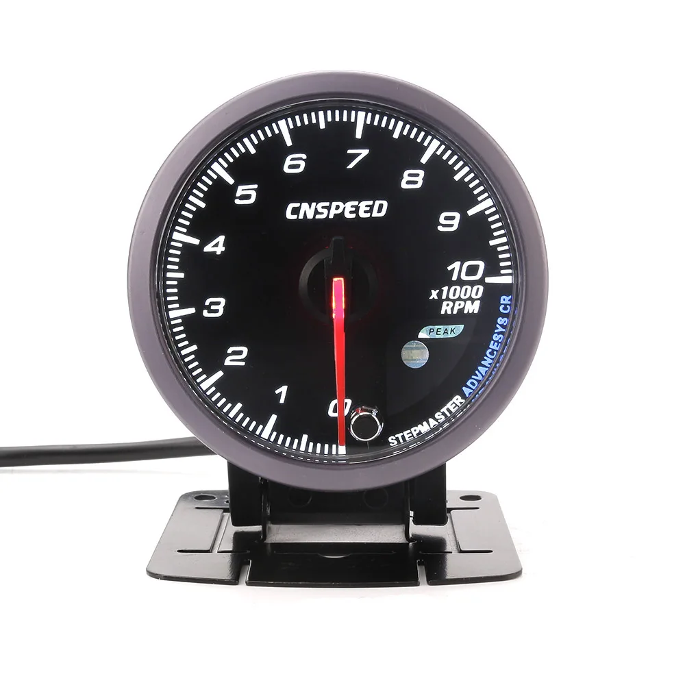 CNSPEED 60MM Car Auto Tachometer 0 10000 RPM Gauge RPM Black Face Meter