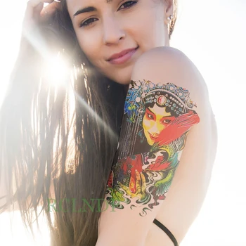 

Waterproof Temporary Tattoo Sticker ancient Chinese female Peking opera actors tatto flash tatoo fake tattoos for women