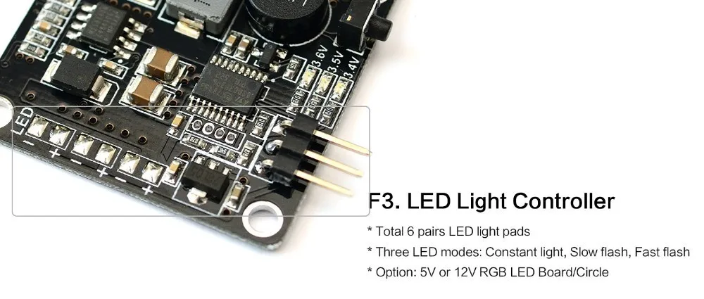 PDB распределительная плата питания BEC-5V/12 В 3A и сигнал потери сигнализации Quadcopter Finder с 2-6 S липо низкий зуммер напряжения F16891