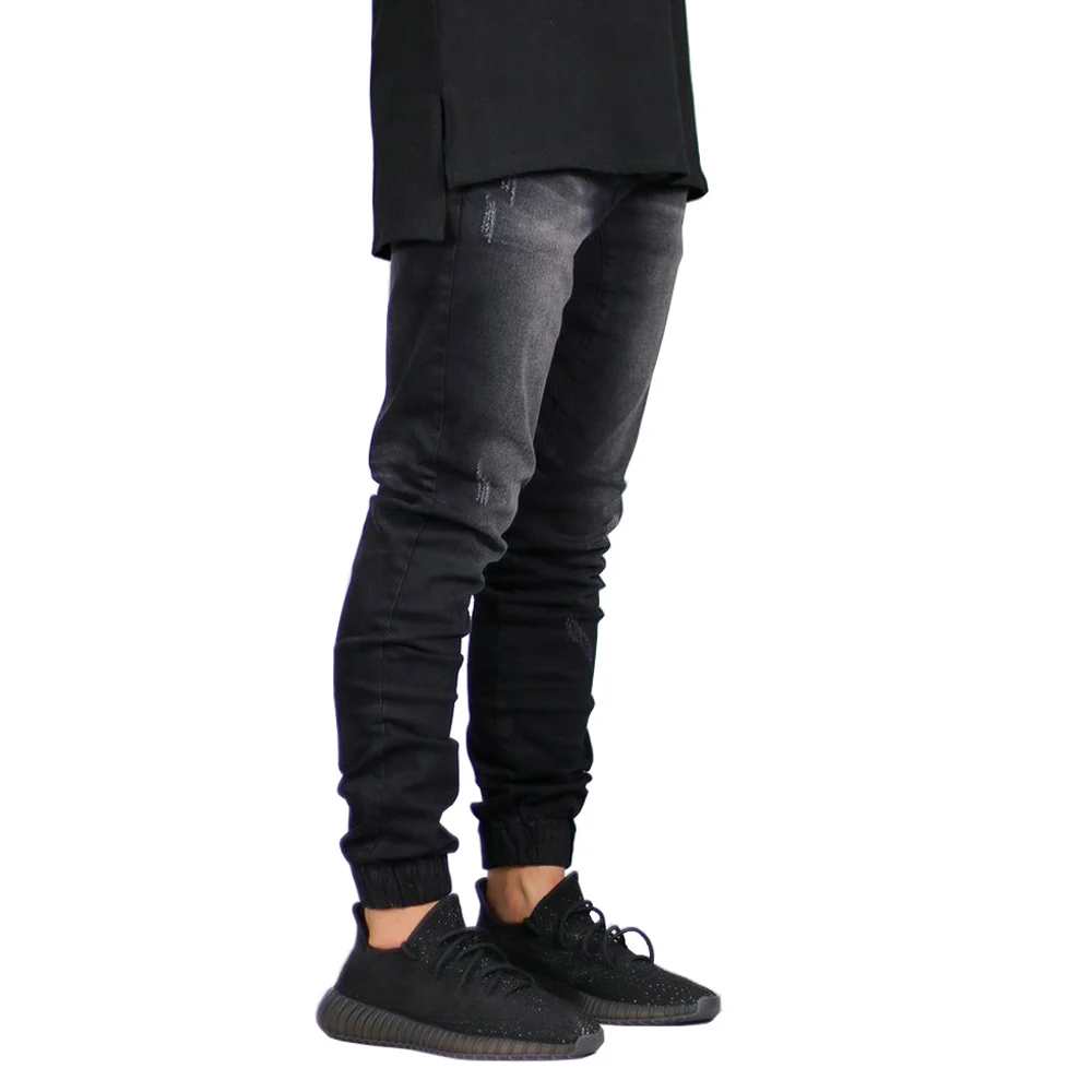 Koop Mode Stretch Mannen Jeans Denim Jogger Design Hiphop Joggers Voor Mannen Y5036