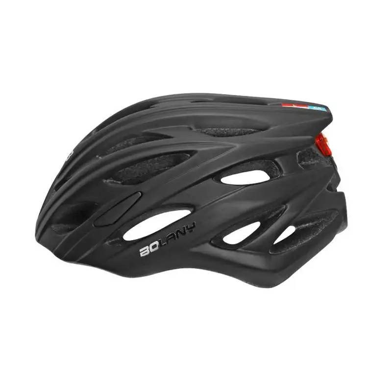 Открытый интегрально-литой дорожный велосипед горный велосипедный защитный шлем велосипедный шлем с задним светом и сеткой насекомых - Цвет: Black
