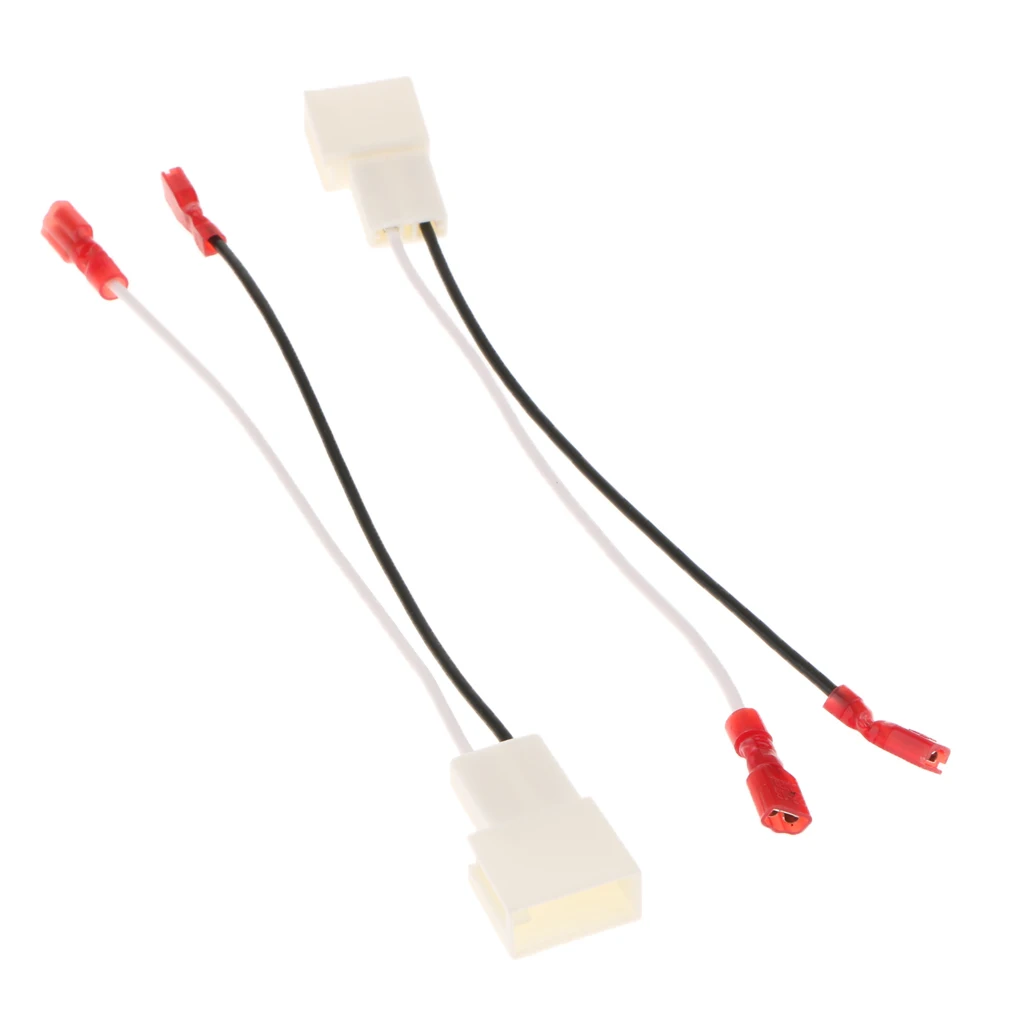 2Pcs Speaker Adaptor Lead Loom Connectors for Toyota 1987-2013 Motorcycle Car Accessories