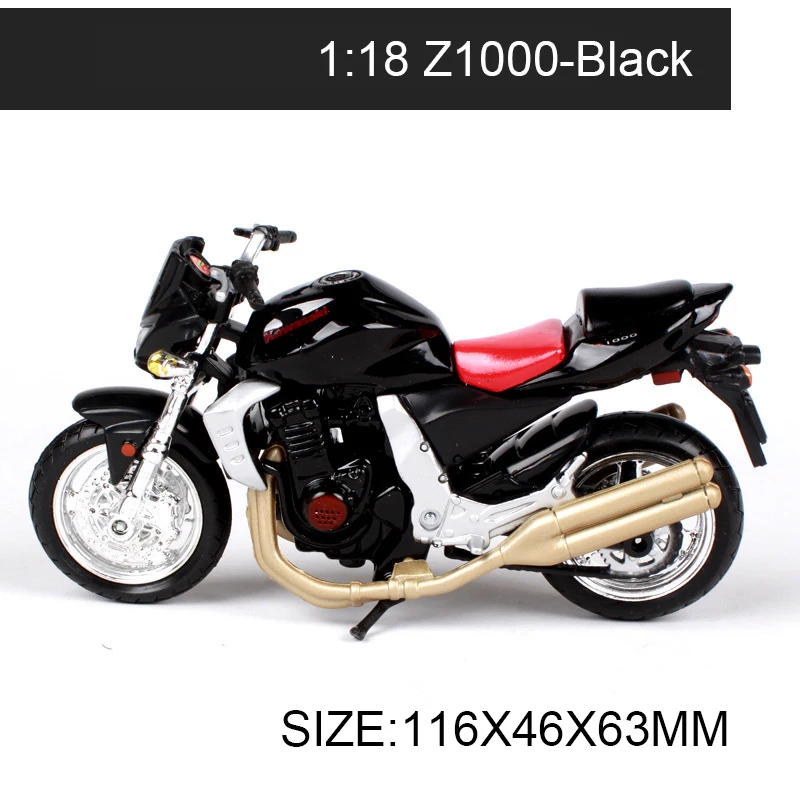 

Maisto 1:18 Motorcycle Models KWSK Z1000 Black Race Model Bike Base Diecast Alloy Mini Children Toy For Gift Collection
