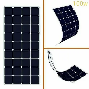 

100 Watt 100W 12V 12 Volt Monocrystalline Flexible Bendable Solar Panel RV Boat