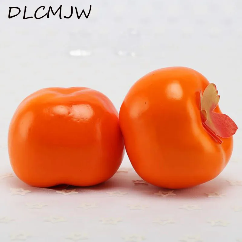 

Artificial Fruits Plastic Fake Fruit Kitchen Table DIY Home Decoration Plastic Simulation 1pcs persimmon foam props