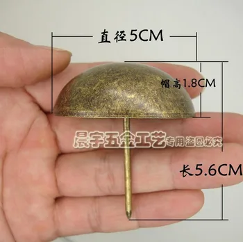 

60*52mm Furniture hardware bronze color bubble iron nail sofa Upholstery Nail Jewelry Gift Wine Case Box Sofa Decorative Tack