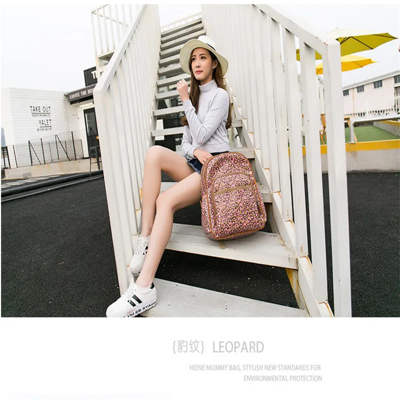 Plastic Canvas Overall Waterprrof Environmental Mummy Bags Fashion High-Capacity Mother Backpack 17