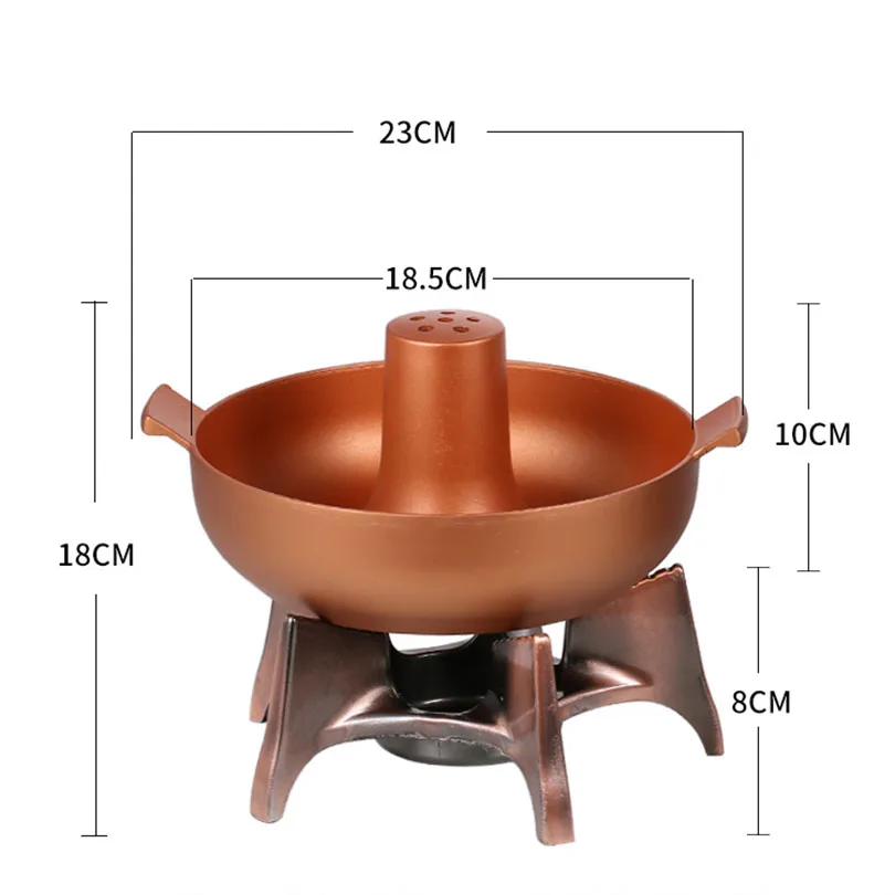 Алюминиевый сплав парящий горячий горшок супницы спиртовая плита набор медный Настольный нагреватель трения посуда для варки сервировочный подогреватель подносов
