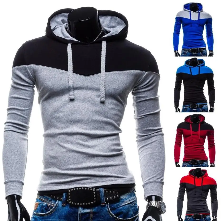 

ZOGAA Autumn Coat Slim Patchwork Color New Hoodies Men Winter Male Sweatshirt Teenage Casual Cardigan Hoody Jacket