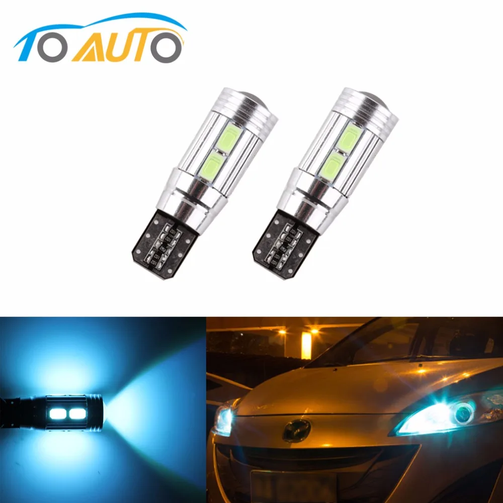 2 шт. T10 W5W светодиодный лампы 10SMD CANBUS OBC Error Free светильник 501 приборной панели