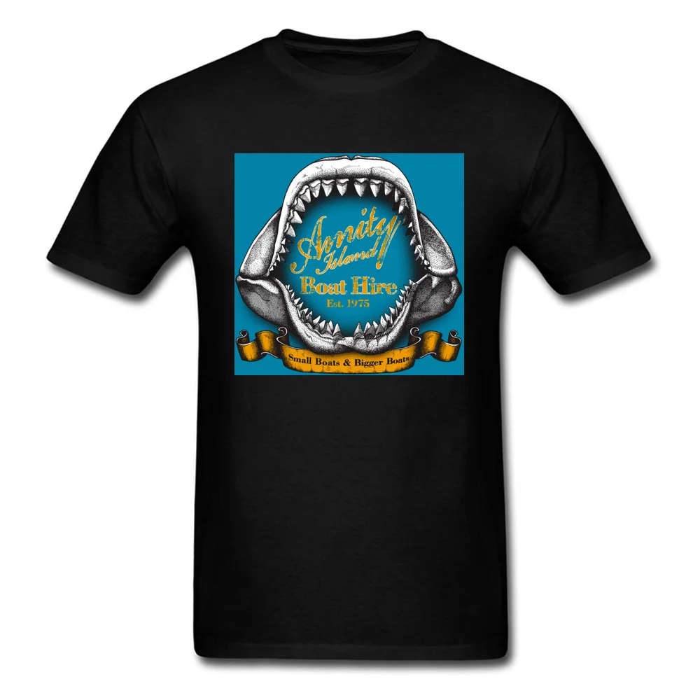 Футболка &quotЧелюсти&quot Amity Island Boat футболки для мужчин Crazy Clothing хлопковые топы с