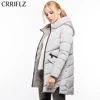 CRRIFLZ-chaqueta con capucha para mujer, abrigo de invierno cálido, Parkas, prendas de vestir exteriores, alta calidad ► Foto 1/6