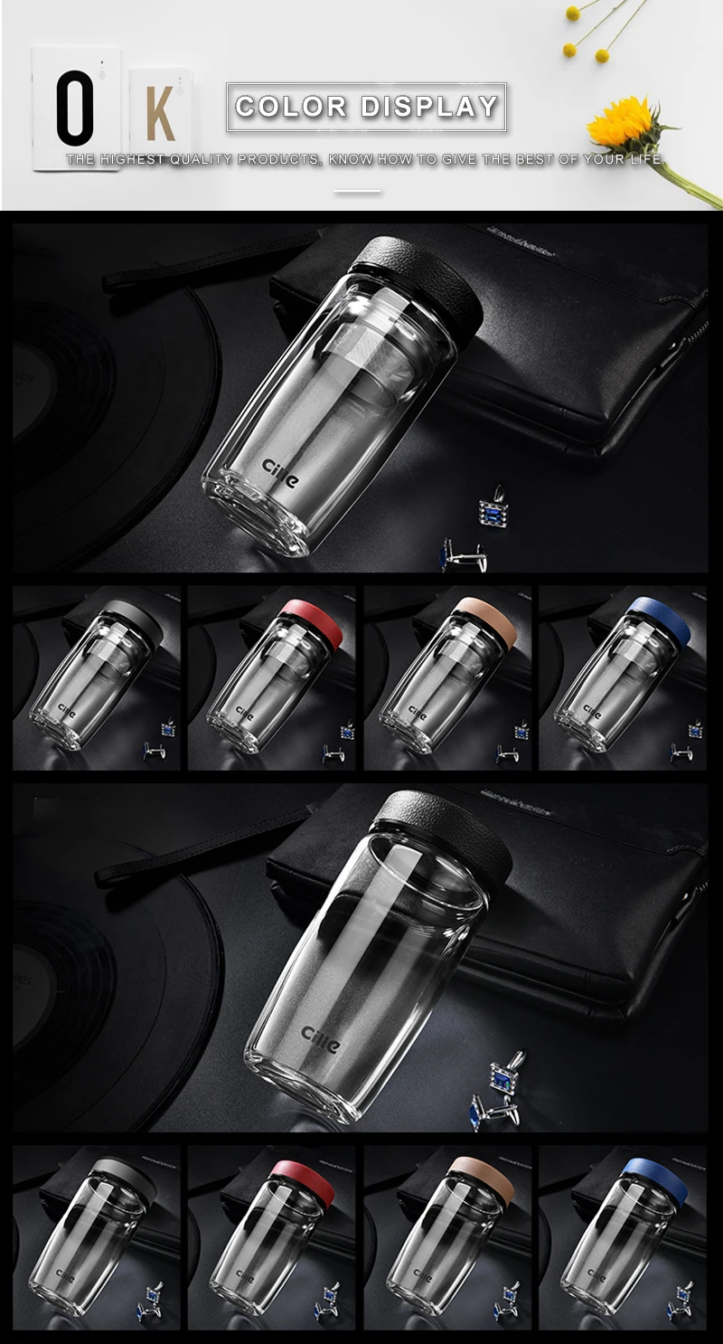  trinkflasche glass water bottle waterfles drinkfles butelka na wode free bpa plastic water bottles stainless steel thermal glass glass water (8)