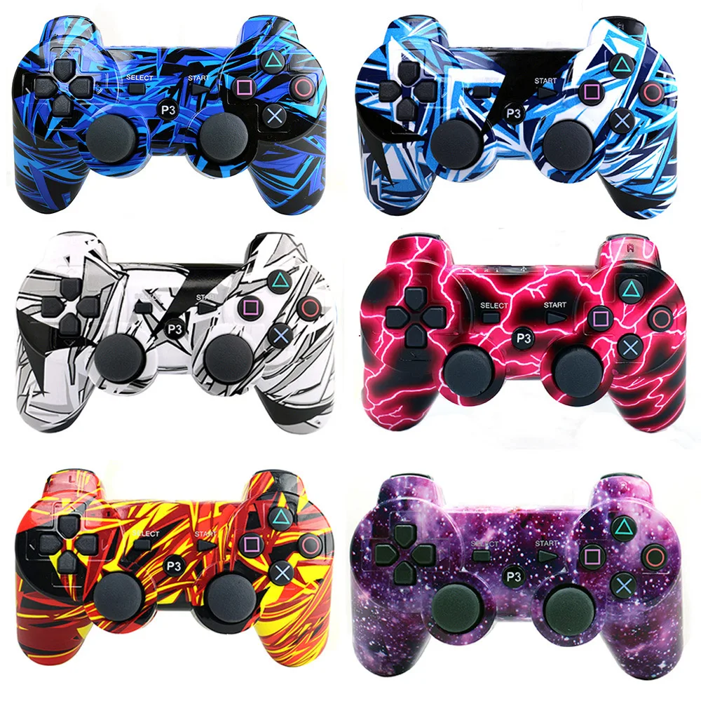 Bluetooth Wireless Game Controller for Sony Play Station 3 PS3 SIXAXIS joystick Cool shining Colors