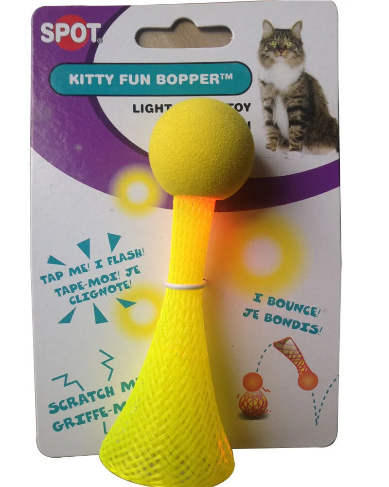 Funny Cat Mesh Texture Flash Bouncing Ball Toy,a Flashing Led Light