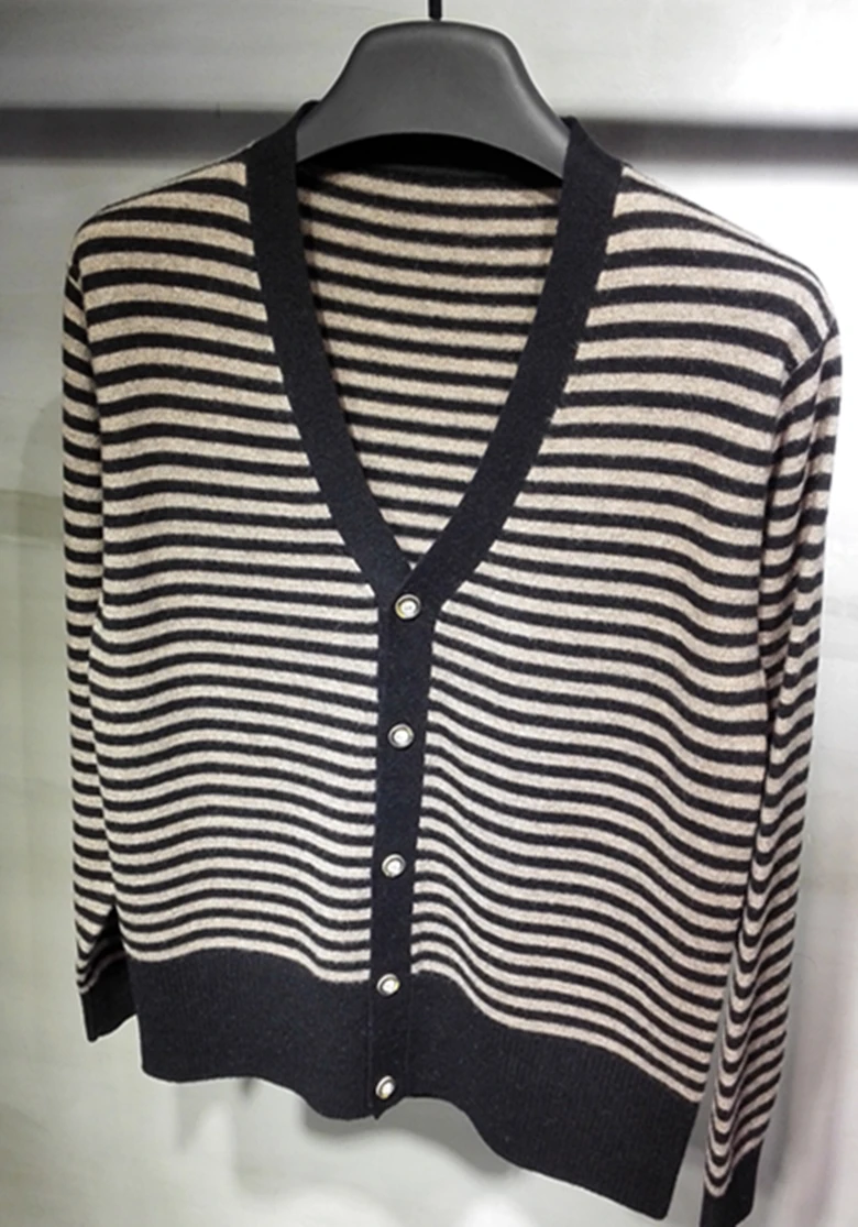 

2017 NEW men's striped cashmere sweater