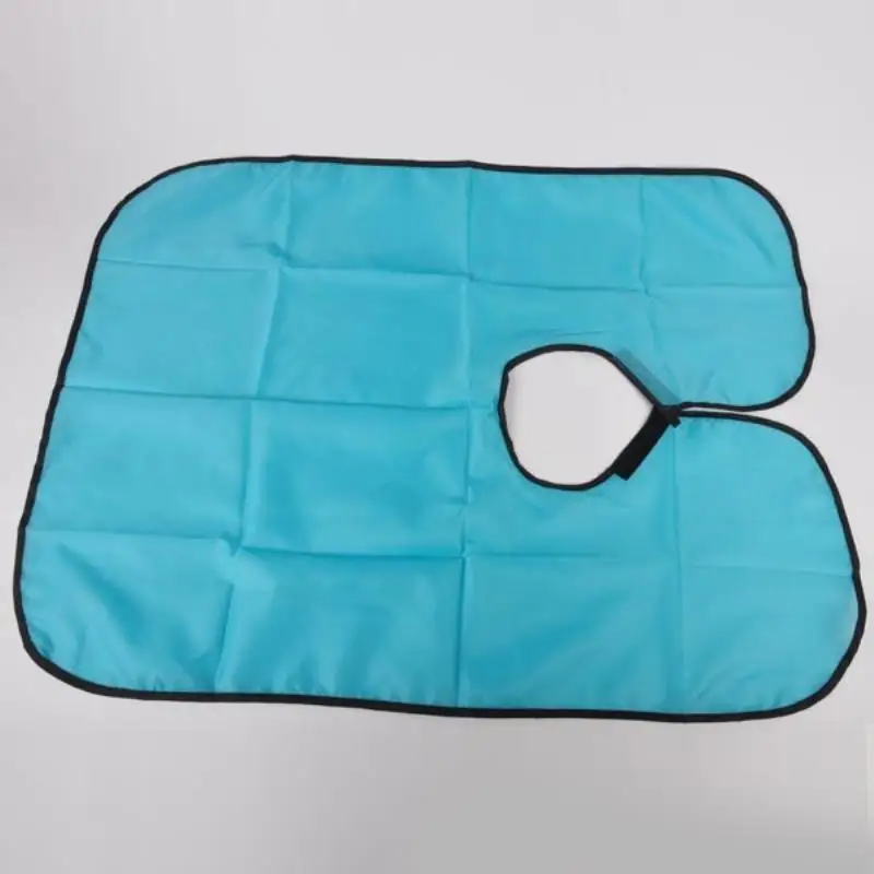 Shellhard 1pc Short Salon Hairdressing Hairdresser High quality Fabric Hair Cutting Gown Barber Cape Cloth Blue