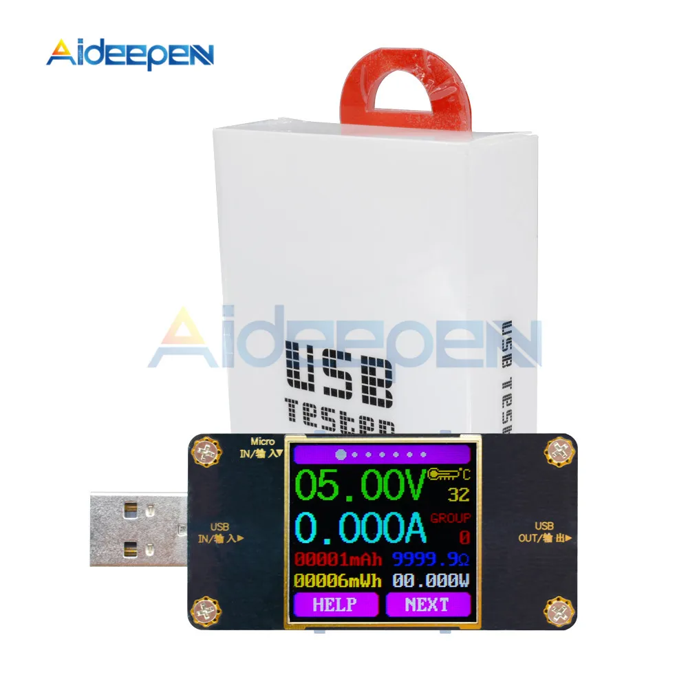 

UT21 TFT LCD Display Voltmeter Ammeter Battery Charger Voltage Current Multifunction USB Resistance Tester Replace UM24 Meter