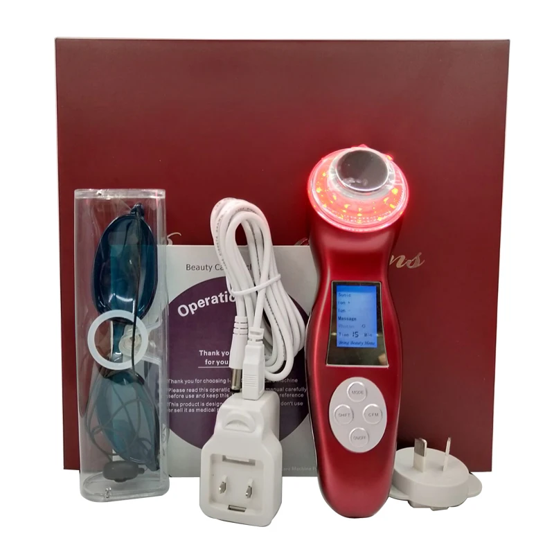 

3MHz Ultrasound Ultrasonic Facial Beauty Device Led Photon Skin Rejuvenation Face Lifting Tightening Firming Skincare Machine