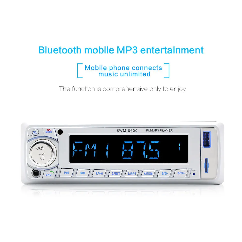 Автомобильная магнитола с ЖК дисплеем стереозвук Bluetooth FM приемник Aux вход