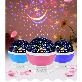 

Led USB Lamp Projection Rotating Night Light Projector Spin Starry Sky Star Master Children Kids Baby Sleep Romantic
