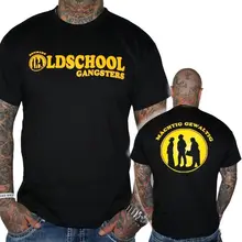 Herren T-Shirt Oldschool Gangster Schwarz Olsenbande Funshirt Shirts Herren T Shirts Mode 2018 Kleidung Drucken