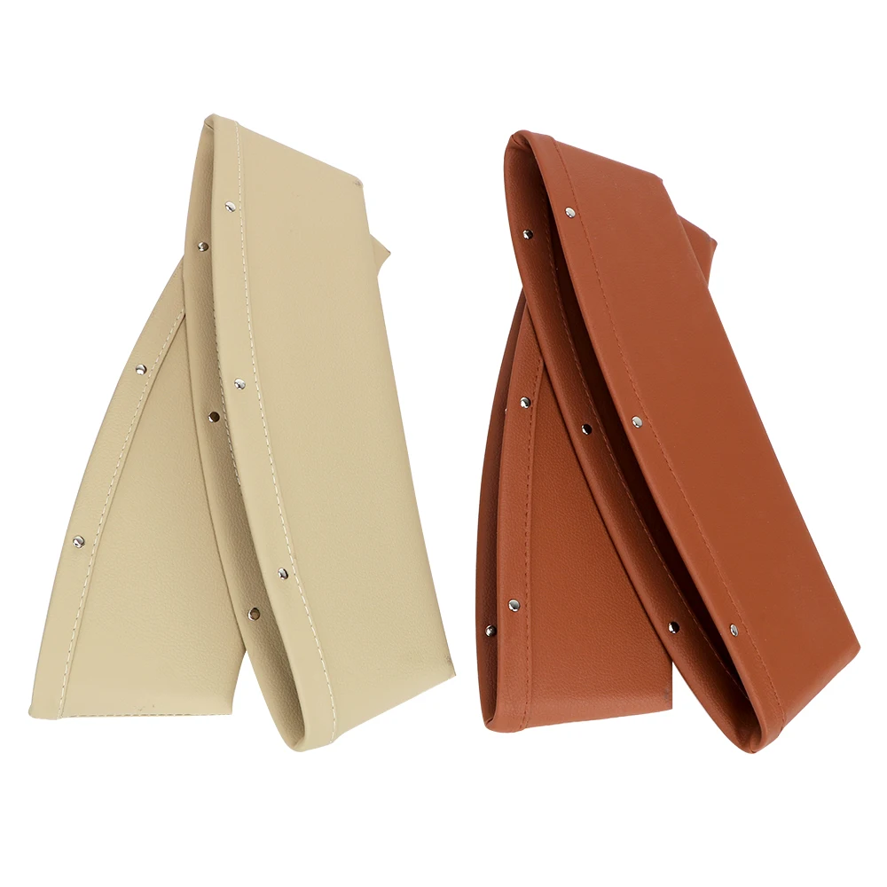 YOSOLO 2pcs/Set Seat Crevice Storage Box Organizer PU Leather Car Seat Gap Pocket Catcher Car Accessories Stowing Tidying YOSOLO 2pcs/Set Seat Crevice Storage Box Organizer PU Leather Car Seat Gap Pocket Catcher Car Accessories Stowing Tidying