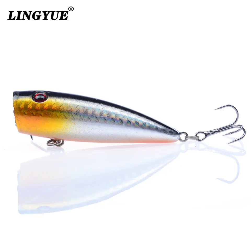 Новинка 1 шт. рыболовные приманки 5 цветов 6 см/10 г Topwater Popper наживка искусственные