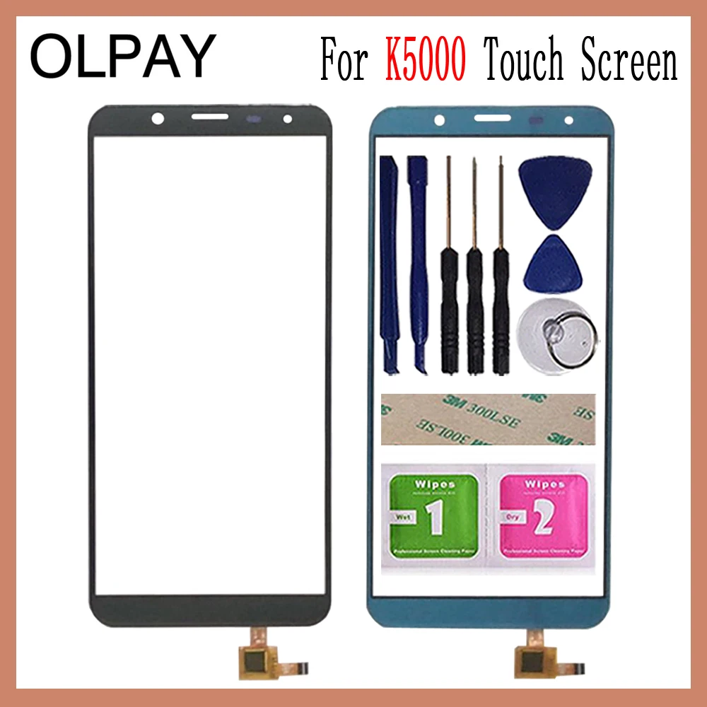 

OLPAY 5.7 inch For Oukitel K5000 K 5000 Touch Screen Glass Digitizer Panel Touch Screen Front Glass Lens Sensor Tools