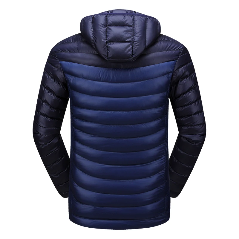 Winter Jacket Men Warm Outwear Patchwork Hooded Jackets Mens Fashion Casual Brand Thick Down Parka Male Overcoat Plus Size L-4XL