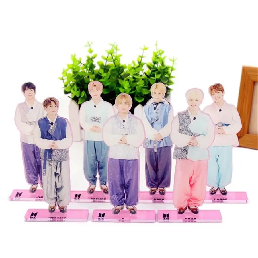 

K-pop Bangtan Suga J-hope 6'' Cute Acrylic Standee Action Jung Kook Jimin Boys Figure Doll Desk Decor