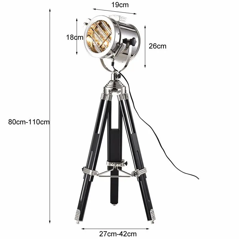 Скандинавский современный тренога торшеры Лофт Промышленные гостиная светодиодный абажур светильник кованый Декор Спальня Домашний Светильник