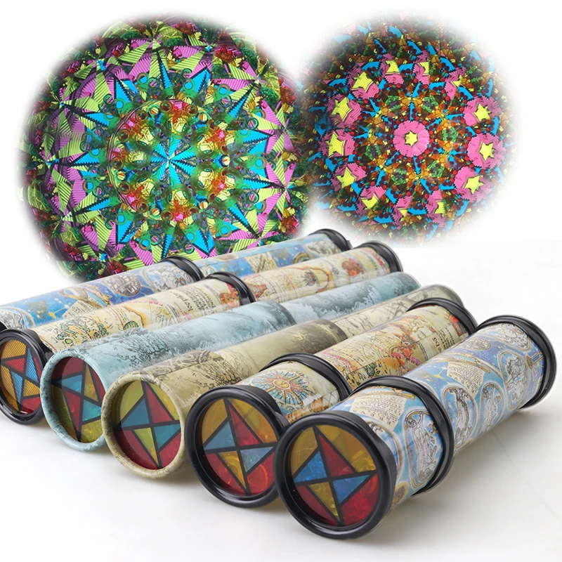 3 Kinds Adjustable Fancy Colored World Baby Toy Children Autism Kid Toy Large Scalable Rotating Kaleidoscopes Extended Rotation