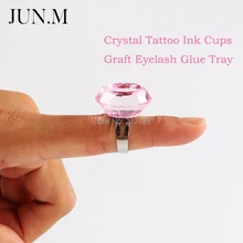 Профессиональные Кристальные чернила для тату кольцевые чашки/колпачки для перманентного макияжа шапка с кольцами для пигментов Косметика микроблейдинг бровей