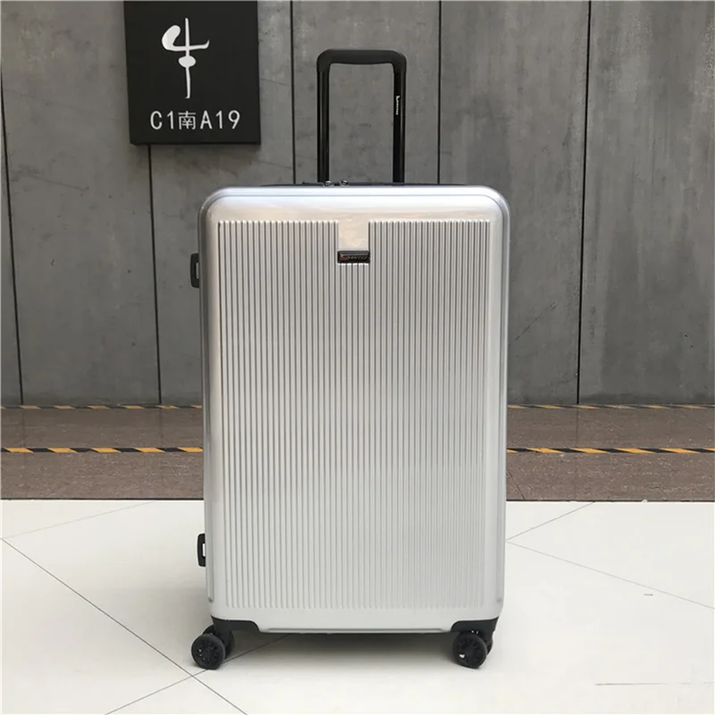 

High grade brand rolling luggage fashion suitcase travel box 20/24/28 inch man women spinner consignment light luggage