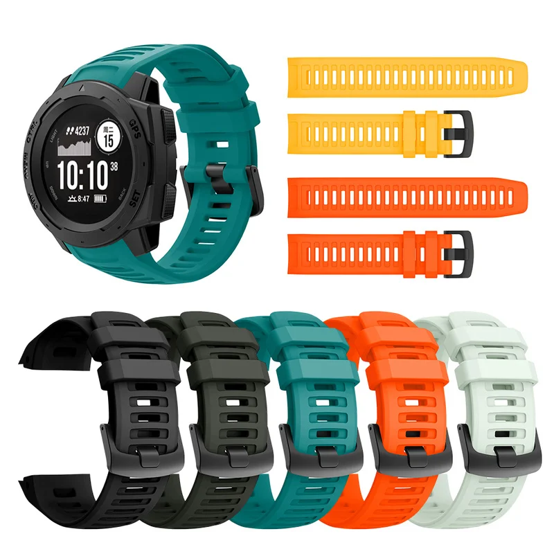 

22mm Silicone Strap band Quick Release Replacement Watch Band for Garmin Instinct Watch Wirstband