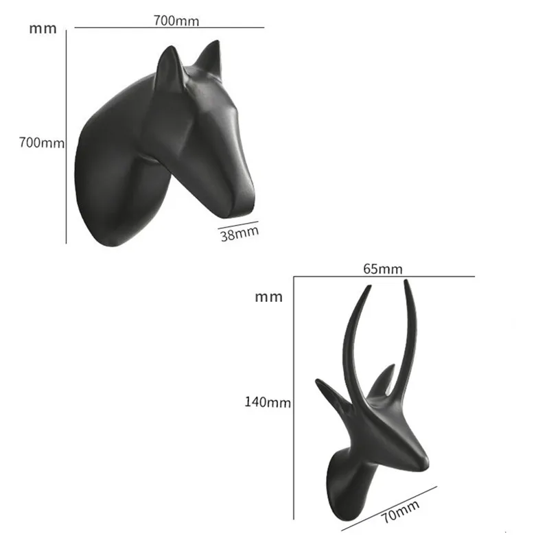 Американский черный крючок-щетка Золотая лошадь модный дверной крючок черная Антилопа модный твердый металлический крючок для одежды настенный черный крючок